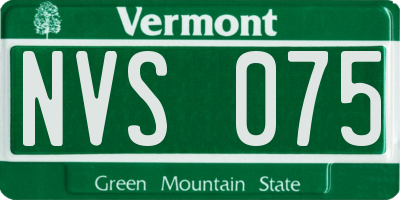 VT license plate NVS075