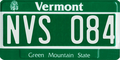 VT license plate NVS084