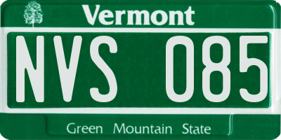 VT license plate NVS085