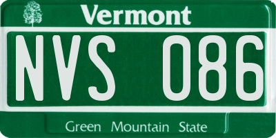 VT license plate NVS086