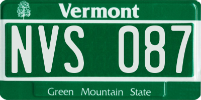 VT license plate NVS087
