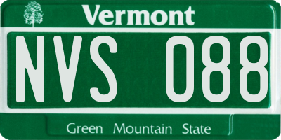 VT license plate NVS088