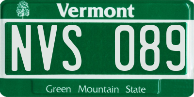 VT license plate NVS089