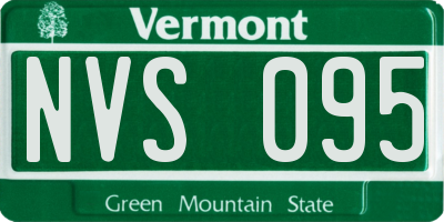 VT license plate NVS095