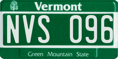 VT license plate NVS096