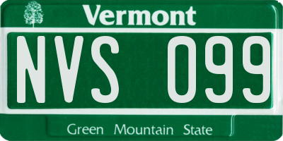 VT license plate NVS099