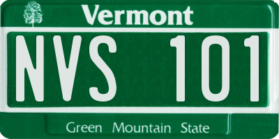 VT license plate NVS101