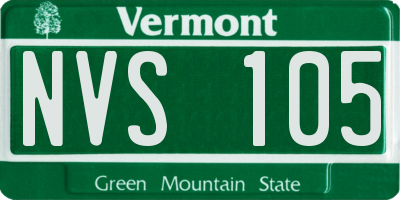 VT license plate NVS105