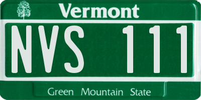 VT license plate NVS111