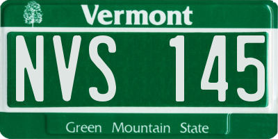 VT license plate NVS145