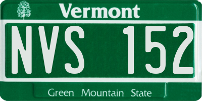 VT license plate NVS152
