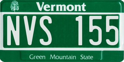 VT license plate NVS155