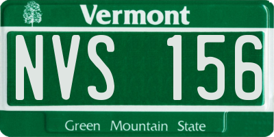 VT license plate NVS156