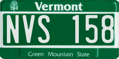 VT license plate NVS158