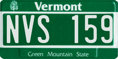 VT license plate NVS159