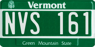VT license plate NVS161
