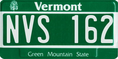 VT license plate NVS162