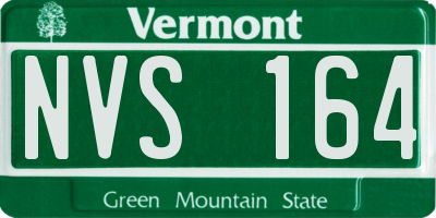 VT license plate NVS164