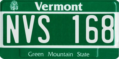 VT license plate NVS168
