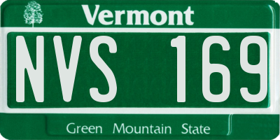VT license plate NVS169