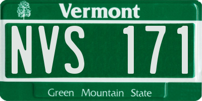 VT license plate NVS171