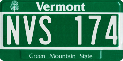 VT license plate NVS174