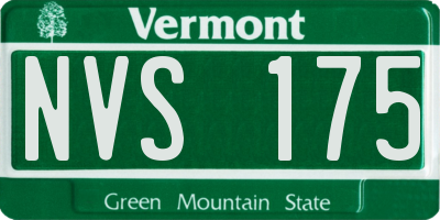 VT license plate NVS175