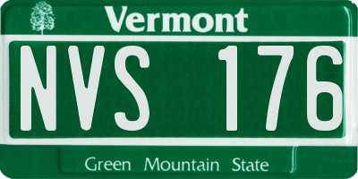 VT license plate NVS176