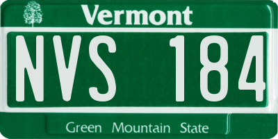 VT license plate NVS184