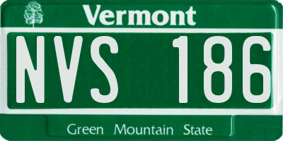 VT license plate NVS186