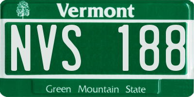 VT license plate NVS188