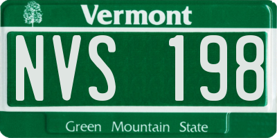 VT license plate NVS198