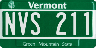 VT license plate NVS211