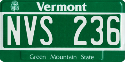 VT license plate NVS236