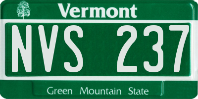 VT license plate NVS237