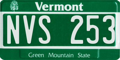 VT license plate NVS253