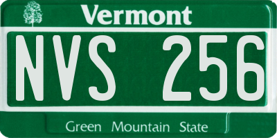 VT license plate NVS256