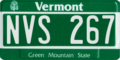 VT license plate NVS267