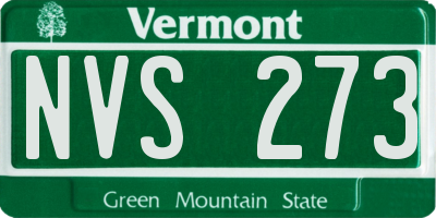 VT license plate NVS273