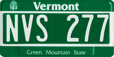 VT license plate NVS277