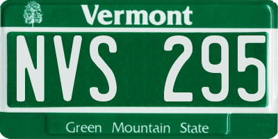 VT license plate NVS295
