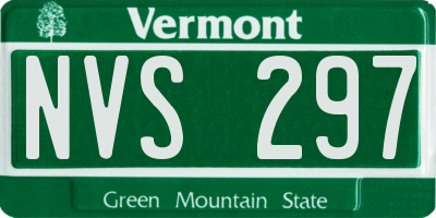 VT license plate NVS297