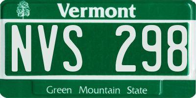 VT license plate NVS298