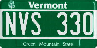 VT license plate NVS330