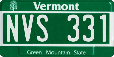 VT license plate NVS331