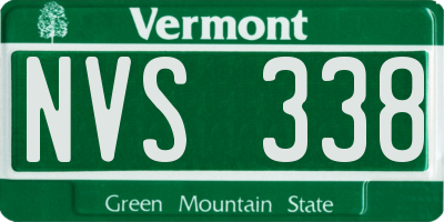 VT license plate NVS338