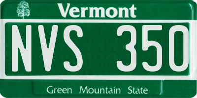 VT license plate NVS350
