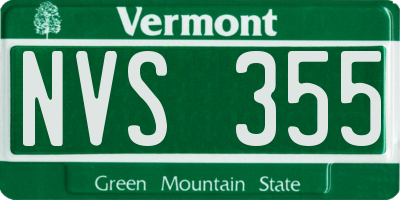 VT license plate NVS355