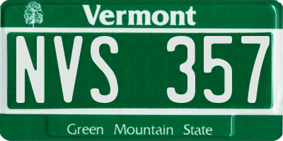 VT license plate NVS357