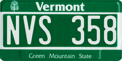 VT license plate NVS358